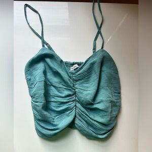 Abercrombie Teal Ruched Women Top tank top